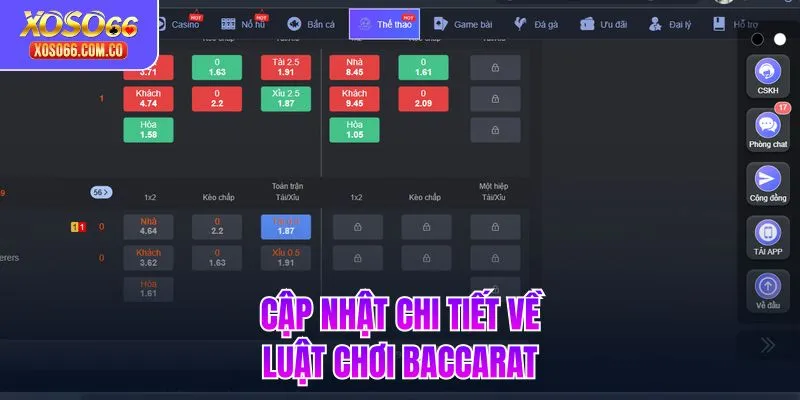 Cập nhật chi tiết về luật chơi Baccarat 