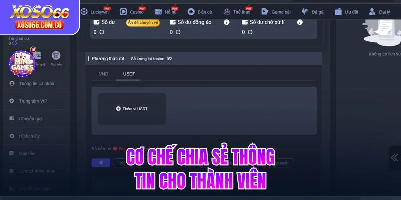 Cơ chế chia sẻ thông tin cho thành viên