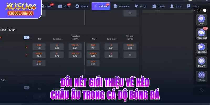 Đôi nét giới thiệu về kèo Châu Âu trong cá độ bóng đá