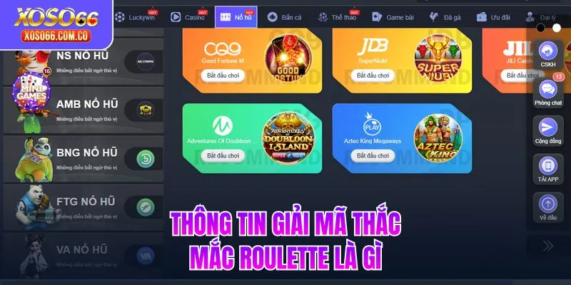 Thông tin giải mã thắc mắc Roulette là gì