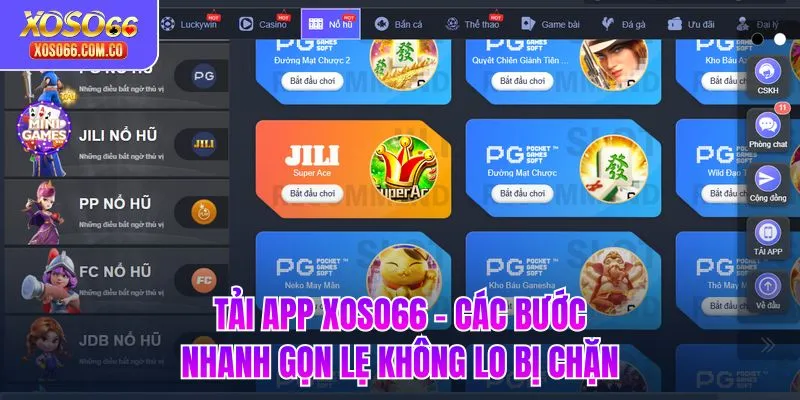 Tải App XOSO66 - Các Bước Nhanh Gọn Lẹ Không Lo Bị Chặn
